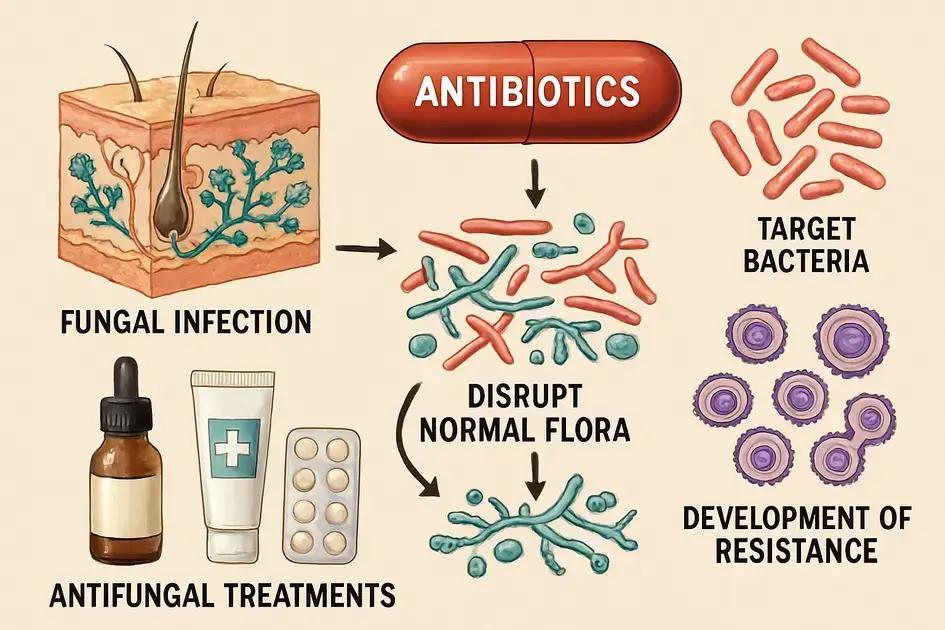Fungal infections and antibiotics