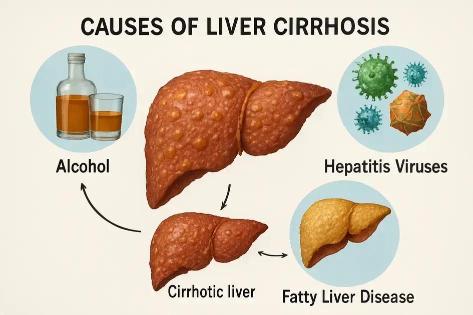 Common causes of liver cirrhosis