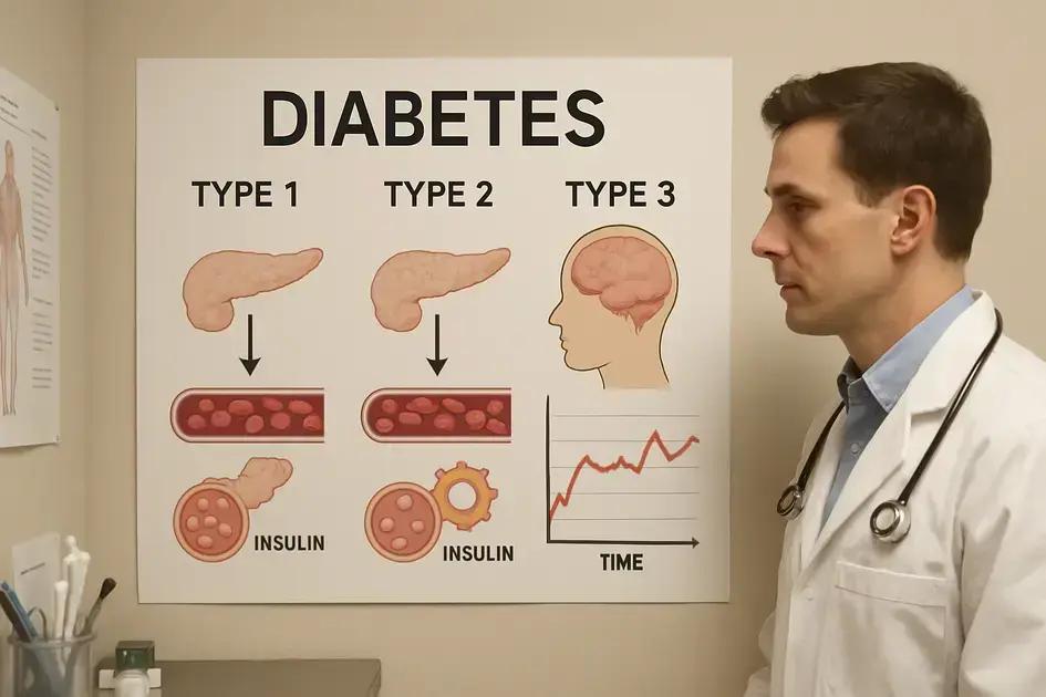 How does type 5 diabetes differ from type 1 and type 2?